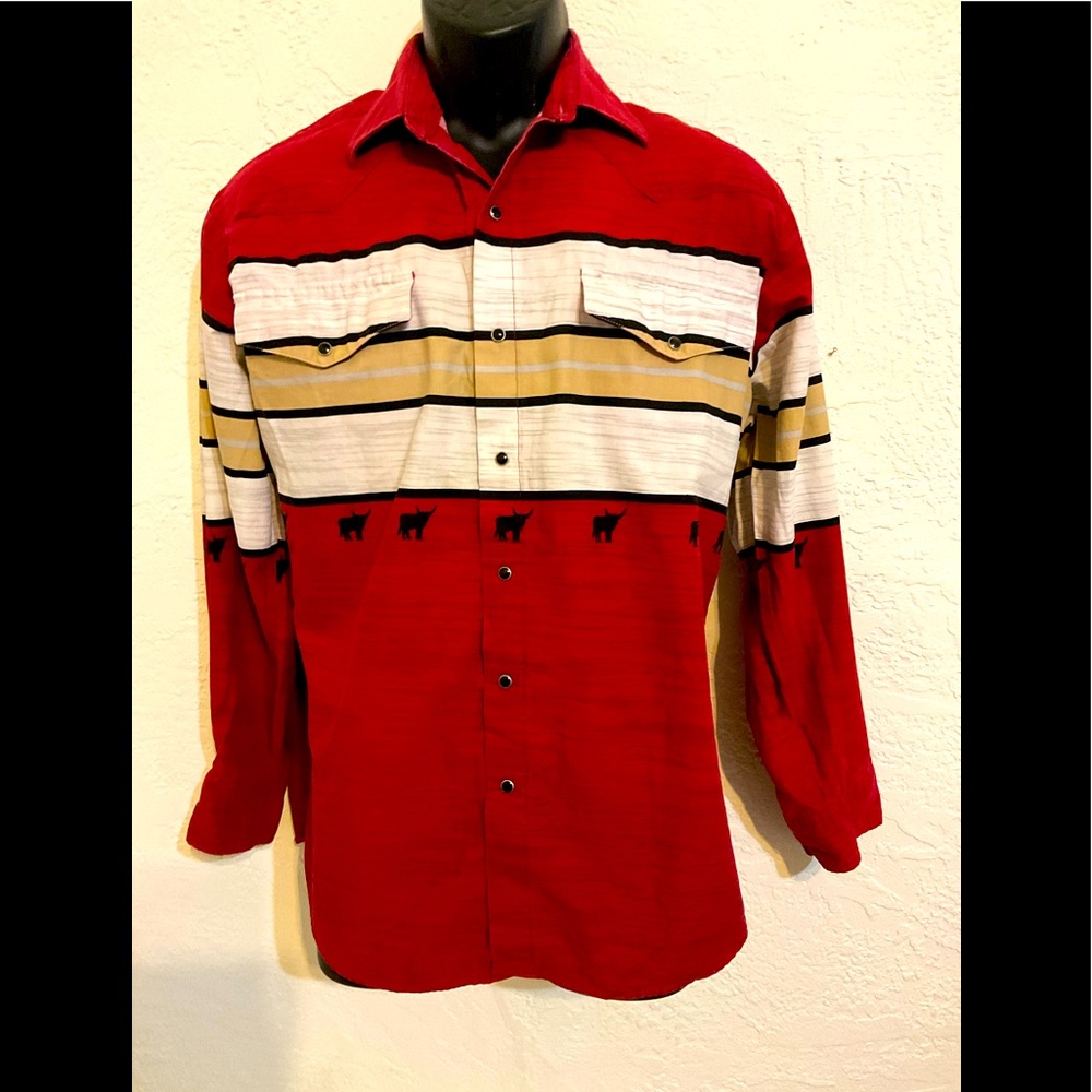 VINTAGE ROPER RED SHIRT XL